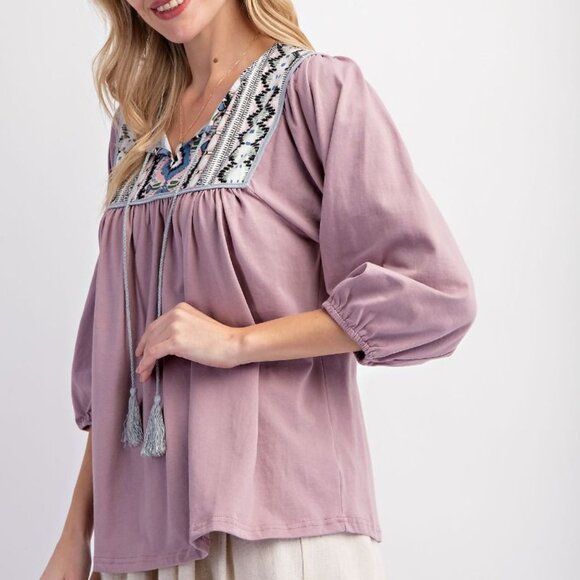 33. EASEL LOOSE FIT COTTON TOP - Picture 3 of 5